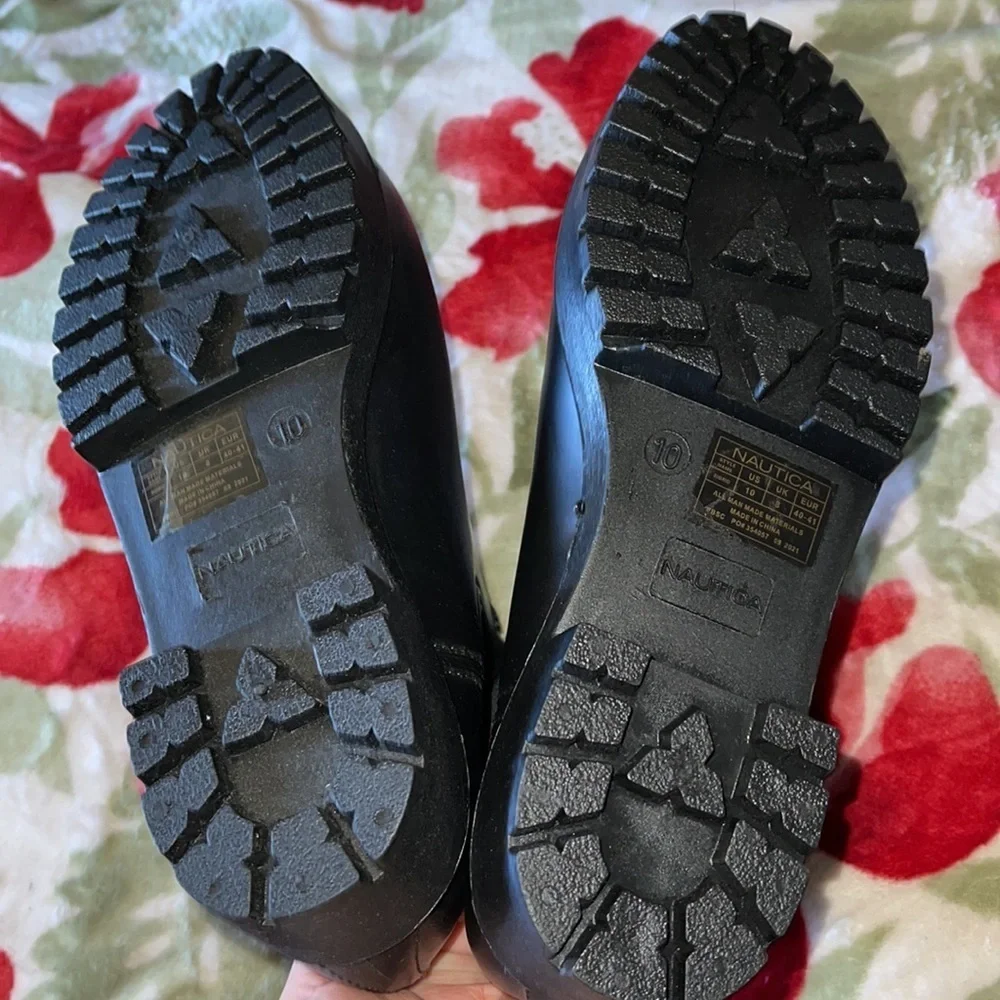 Nautica black size 10 rain ankle boots - Picture 3 of 5